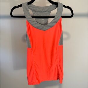 Mpg Women's Coral and Gray Work out Tank Top Size Large